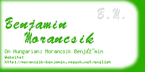 benjamin morancsik business card